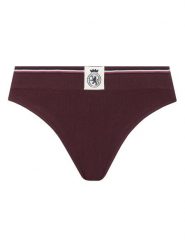 Tommy Hilfiger Stringi UW0UW06063 Bordowy. Czerwone stringi TOMMY HILFIGER, bez wzorów, z bawełny. Za 129.99 zł.