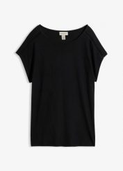T-shirt z drabinkową koronką. Białe t-shirty bonprix, bez wzorów, z koronki, bez kołnierzyka, bez ramiączek. Za 67.99 zł.
