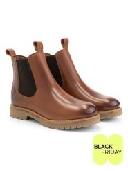 TRAVELIN' Skórzane sztyblety "Rosseland" w kolorze jasnobrązowym rozmiar: 40. Brązowe botki Travelin', bez zapięcia. Za 354.10 zł.