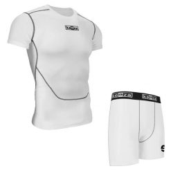 Komplet termoaktywny Keeza z krótkim rękawem. Białe bielizna sportowa KEEZA, xl, bez wzorów. Za 100.00 zł.