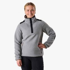 Bluza polarowa do wędrówek damska Swedemount Nordkap Pile Halfneck. Czarne bluzy SWEDEMOUNT, na zimę, bez wzorów, z polaru, bez kaptura. Za 399.99 zł.