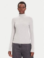 Calvin Klein Jeans Golf LV047D203G Szary Slim Fit. Szare golfy Calvin Klein Jeans, xl, bez wzorów, z bawełny, bez ramiączek. Za 219.99 zł.