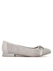 Caprice Baleriny 9-22503-42 Szary. Szare baleriny Caprice, bez wzorów, ze skóry, bez obcasa. Za 206.99 zł.