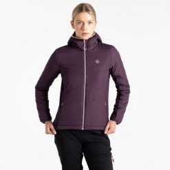 Kurtka turystyczna ocieplana damska Mountain Series Lite. Fioletowe kurtki sportowe Dare 2b, l, bez wzorów, z materiału, bez kaptura, trekkingowe. W wyprzedaży za 379.99 zł.