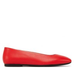 Baleriny ECCO. Czerwone baleriny ecco, bez wzorów, bez obcasa. Za 379.99 zł.