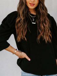 LA Angels Bluzka w kolorze czarnym rozmiar: M. Czarne bluzki LA Angels, m, bez wzorów, bez kołnierzyka, bez ramiączek. Za 122.09 zł.