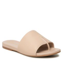 Japonki Unisa. Brązowe klapki Unisa, bez wzorów, bez obcasa. Za 269.99 zł.