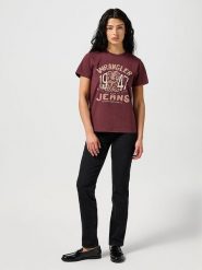 Wrangler Koszulka w kolorze bordowym rozmiar: M. Czerwone bluzki Wrangler, m, bez wzorów, z bawełny, bez kołnierzyka, bez ramiączek. Za 88.02 zł.