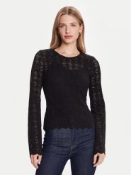 Guess Bluzka W5BP13 K1180 Czarny Slim Fit. Czarne bluzki Guess, s, z aplikacjami, z syntetyku, bez kołnierzyka, bez ramiączek. Za 279.99 zł.