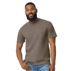 Koszulka Unisex Dla Dorosłych Softstyle Midweight. Brązowe bluzki GILDAN, xl, bez wzorów, sportowe, bez kołnierzyka, bez ramiączek. Za 44.99 zł.