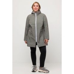 Kurtka Softshell HYPRAR, kropki, hydrofobowa, kaptur. Zielone kurtki sportowe Ulla Popken, plus size, bez wzorów, z elastanu, bez kaptura, trekkingowe. Za 584.99 zł.