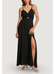 Morgan Sukienka letnia 251-RCOCO.F Czarny Regular Fit. Czarne sukienki Morgan, na lato, bez wzorów, z syntetyku, bez kołnierzyka, bez ramiączek. Za 399.99 zł.