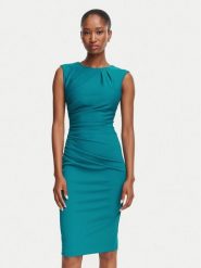 Rinascimento Sukienka koktajlowa CFC0130273003 Turkusowy Slim Fit. Niebieskie sukienki Rinascimento, l, bez wzorów, z syntetyku, wizytowe, bez kołnierzyka, bez ramiączek. Za 469.99 zł.