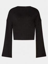 Gina Tricot Bluzka 22672 Czarny Regular Fit. Czarne bluzki Gina Tricot, l, bez wzorów, z wiskozy, bez kołnierzyka, bez ramiączek. Za 69.99 zł.
