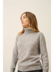 Just Cashmere Kaszmirowy golf "Estelle" w kolorze jasnoszarym rozmiar: S. Szare golfy Just Cashmere, s, bez wzorów, z kaszmiru, bez ramiączek. Za 419.24 zł.
