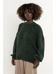 Awama Sweter w kolorze zielonym rozmiar: S/M. Zielone swetry Awama, m, bez wzorów, z wełny, bez ramiączek. Za 289.99 zł.