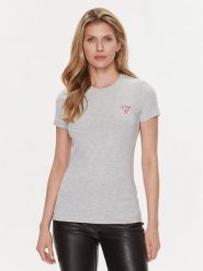 Guess T-Shirt W2YI44 J1314 Szary Slim Fit. Szare t-shirty Guess, xl, z aplikacjami, z bawełny, bez kołnierzyka, bez ramiączek. Za 99.99 zł.