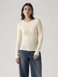 Levi's Koszulka w kolorze kremowym rozmiar: L. Brązowe bluzki Levi's®, l, bez wzorów, z bawełny, bez kołnierzyka, bez ramiączek. Za 104.89 zł.