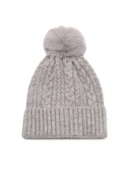 Jenny Fairy Czapka 4W3-002-AW23 Szary. Szare czapki Jenny Fairy, bez wzorów, z syntetyku. Za 49.99 zł.