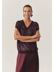 TATUUM Sweter "Icoma" w kolorze bordowym rozmiar: L. Czerwone swetry Tatuum, l, bez wzorów, bez ramiączek. Za 168.46 zł.