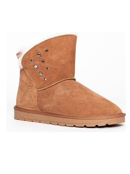 Gooce Skórzane botki zimowe "Suzie" w kolorze jasnobrązowym rozmiar: 40. Brązowe botki Gooce, na zimę, bez wzorów, ze skóry, bez obcasa, bez zapięcia. Za 164.92 zł.