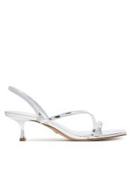 Aldo Sandały Ferra 13966761 Srebrny. Szare sandały Aldo, bez wzorów, ze skóry, bez obcasa, na szpilce, bez zapięcia. Za 359.99 zł.