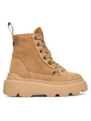 Inuikii Trzewiki Matilda Shearling 1002.002.0011 Beżowy. Brązowe botki Inuikii, bez wzorów, ze skóry, bez obcasa, na płaskiej podeszwie, bez zapięcia. Za 1,569.00 zł.