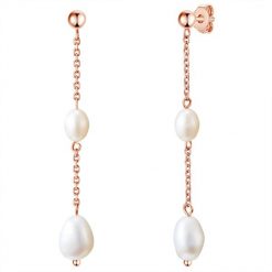 Valero Pearls Stal nierdzewna Perła hodowlana słodkowodna Kolczyki 1 ct Damski. Białe kolczyki Valero Pearls, z perłą, ze stali. Za 309.99 zł.