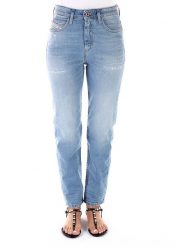 Diesel Clothes Dżinsy "Eiselle" - Tapered fit - w kolorze niebieskim rozmiar: W24/L32. Niebieskie jeansy Diesel Clothes, l, z aplikacjami, z podwyższonym stanem. Za 154.07 zł.