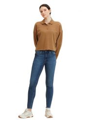 Tom Tailor Dżinsy - Skinny fit - w kolorze granatowym rozmiar: W29. Niebieskie jeansy Tom Tailor, bez wzorów, z podwyższonym stanem. Za 109.78 zł.