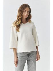 TATUUM Sweter "Rafia" w kolorze kremowym rozmiar: XS. Brązowe swetry Tatuum, xs, bez wzorów, bez ramiączek. Za 139.54 zł.