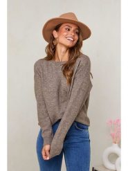 Soft Cashmere Sweter w kolorze szarobrązowym rozmiar: 34/36. Brązowe swetry Soft Cashmere, bez wzorów, bez ramiączek. Za 135.95 zł.