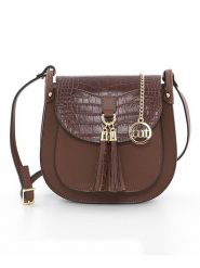 Mia Tomazzi Skórzana torebka "Abbadesse" w kolorze brązowym - 22 x 21 x 8 cm rozmiar: onesize. Brązowe torby na ramię Mia Tomazzi, bez wzorów, z materiału, na ramię, bez dodatków. Za 252.99 zł.