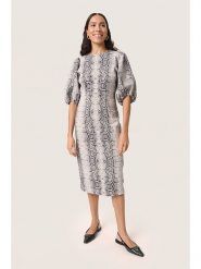 Soaked in Luxury Sukienka "Sandja" w kolorze szarym rozmiar: S. Szare sukienki Soaked in Luxury, s, bez wzorów, bez kołnierzyka, bez ramiączek, midi. Za 173.99 zł.