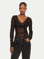Gestuz Body Laila 10909443 Czarny Slim Fit. Czarne body Gestuz, s, bez wzorów, z syntetyku. Za 279.99 zł.