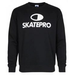 Odzież Bluza sportowa unisex SkatePro Crew Neck - L - Czarny. Czarna bluzy SKATEPRO, na zimę, l, bez wzorów, bez kaptura. W wyprzedaży za 119.99 zł.