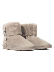 ISLAND BOOT Botki zimowe "Valley" w kolorze beżowym rozmiar: 41. Brązowe botki Island Boot, na zimę, bez wzorów, bez obcasa, bez zapięcia. Za 143.22 zł.