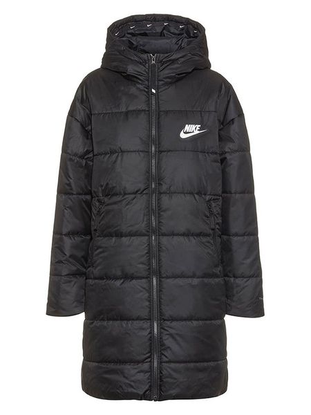 Nike Płaszcz zimowy w kolorze czarnym rozmiar: XL. Czarne płaszcze Nike, na zimę, xl, bez wzorów, z puchu, bez kaptura. Za 314.75 zł.