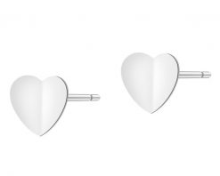 Kolczyki srebrne - serca. Szare kolczyki Apart, srebrne. Za 79.00 zł.