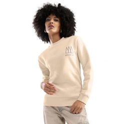 Damska bluza dresowa Lifestyle Siroko Stream-W. Brązowe bluzy SIROKO, m, bez wzorów, z bawełny, bez kaptura. Za 65.00 zł.