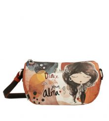 Pomarańczowa Stylowa Torebka Damska Na Ramię Anekke. Brązowe listonoszki Anekke, z aplikacjami, eleganckie, na ramię, zdobione, bez dodatków. Za 329.00 zł.