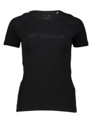 4F Koszulka w kolorze czarnym rozmiar: XS. Czarne bluzki 4f, xs, bez wzorów, z bawełny, bez kołnierzyka, bez ramiączek. Za 32.75 zł.