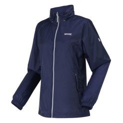 Kurtka trekkingowa damska Corinne IV przeciwdeszczowa. Niebieskie kurtki sportowe Regatta, l, bez wzorów, z poliamidu, bez kaptura, trekkingowe. Za 169.99 zł.