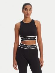 Emporio Armani Underwear Top EW002960 AF19023 UC001 Czarny Slim Fit. Czarne topy Emporio Armani Underwear, m, bez wzorów, z bawełny, bez kołnierzyka, bez ramiączek. Za 259.99 zł.