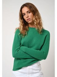 AUTHENTIC CASHMERE Kaszmirowy sweter "Ecrin" w kolorze zielonym rozmiar: S. Zielone swetry AUTHENTIC CASHMERE, s, bez wzorów, z kaszmiru, bez ramiączek. Za 341.45 zł.
