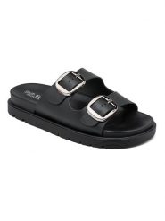 Sixth Sens Klapki w kolorze czarnym rozmiar: 40. Czarne klapki Sixth Sens, bez wzorów, z otwartym noskiem, bez obcasa. Za 100.99 zł.