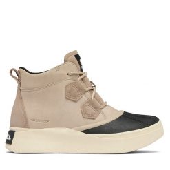 Botki Sorel. Brązowe botki Sorel, bez wzorów, bez obcasa, na płaskiej podeszwie, bez zapięcia. Za 499.99 zł.