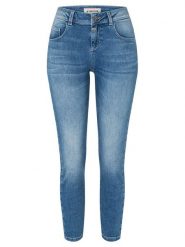 Timezone Dżinsy "Florence" - Skinny fit - w kolorze niebieskim rozmiar: W24/L28. Niebieskie jeansy Timezone, l, z aplikacjami. Za 127.65 zł.