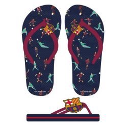 FC Barcelona klapki japonki unisex na plaże i basen. Czerwone klapki CERDÁ, bez wzorów, z materiału, bez obcasa. Za 59.00 zł.