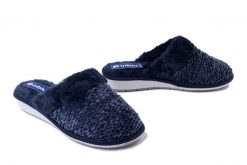 INBLU LB-98 004 granatowy, kapcie damskie. Niebieskie obuwie domowe Inblu, bez wzorów, bez zapięcia. Za 65.09 zł.